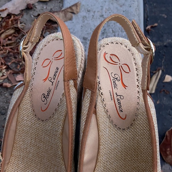 ANTHROPOLOGIE POETIC LICENSE PETAL PUSHER ESPADRILLE PLATFORM WEDGES SZ 8 FLORAL - Picture 9 of 11